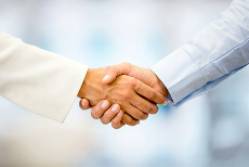 Protocole de communication entreprise handshaking affaires — Photo #20502249